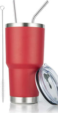 D·S 30oz Red Tumbler Double Wall Vacuum Insulated Travel Coffee Mug | Double by D%C2%B7STUMBLER
