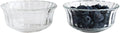 HillSpring Small Glass Bowls for Dessert, or Nuts, 4.5" Textured Bowls Set for by HillSpring