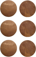 Real Natural Grain Leather Coasters – Durable Non-Slip Distressed Design by TheTanneryNYC