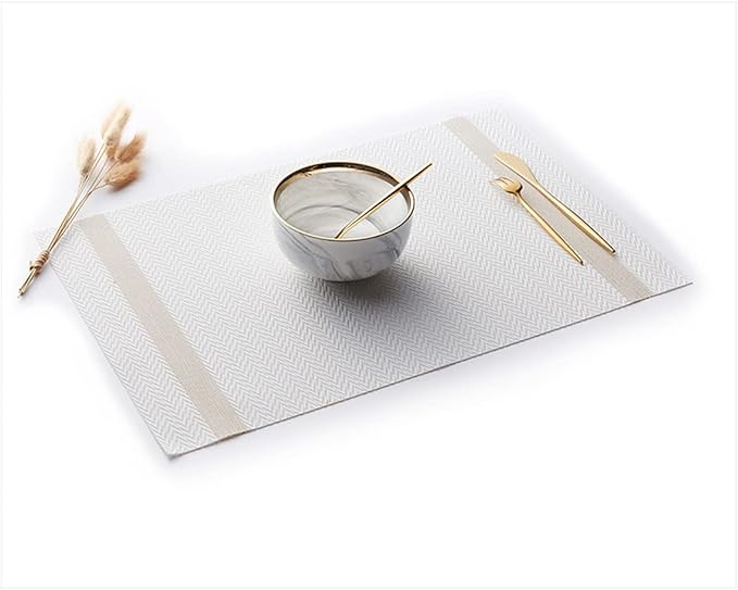 PIGCHCY Placemats Set of 4, Luxurious Elegant Placemats Non-Slip Washable - Image 3