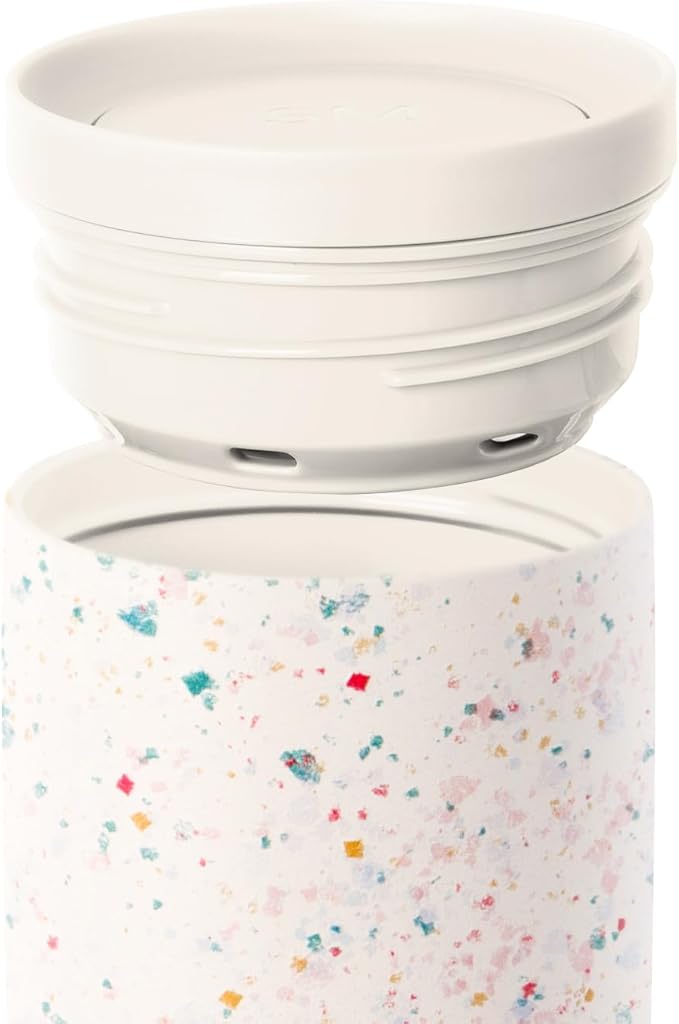 Simple Modern Insulated Travel Coffee Mug 360° Lid | 16oz | Terrazzo | Voyager - Image 3
