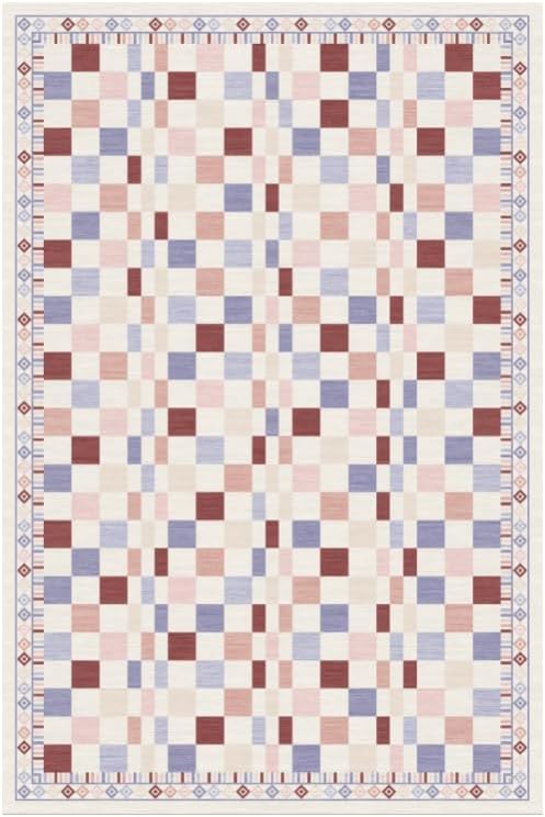 GarveeHome 2x3 Small Rug for Hallway Contemporary Colorful Purple Pink Floor by GarveeHome