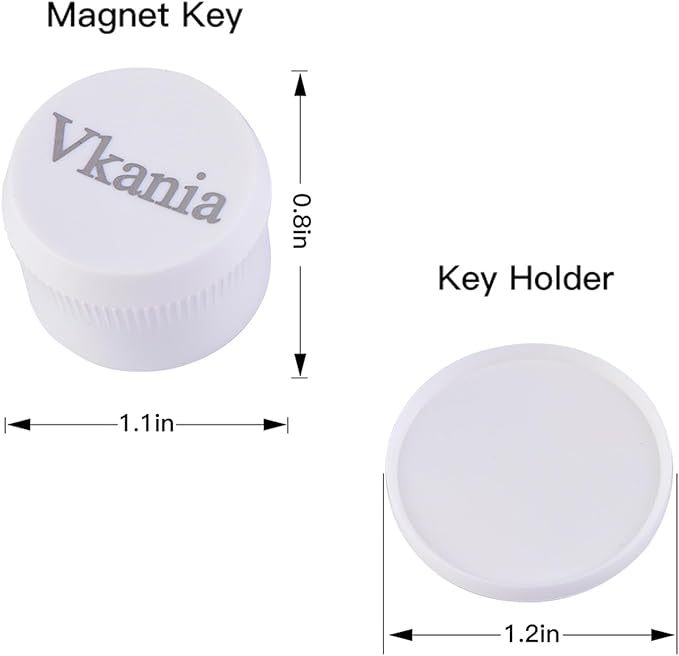 2 Pack Vkania Magnetic Cabinet Locks Keys - Extra Stronger Baby Proofing Magnet Drawer Replacement Key (2 Keys Only)