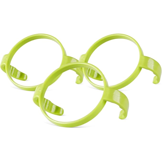 Botabee Baby Bottle Handle Grip for Comotomo 5 Ounce and 8 Ounce Silicone Bottles - Pack of 3 (Green)