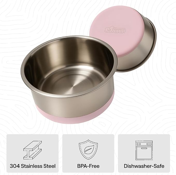 GORILLA GRIP Dog Bowls, Food Grade 304 Stainless Steel, Holds 6 Cups Each Food - Image 6
