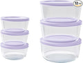 12-Piece Glass Food Storage Containers Set | 2-Cup & 4-Cup, Leakproof | by DuraLiving