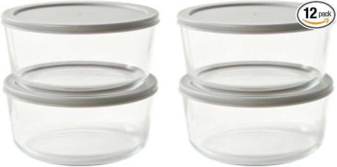 8-Piece Glass Food Storage Containers Set | 6.5-Cup, Leakproof | Microwave by DuraLiving