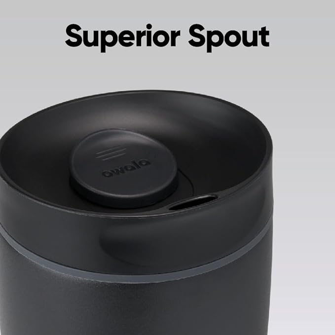 Owala SmoothSip Slider Insulated Travel Coffee Cup 12 oz Very Very Dark - Image 2