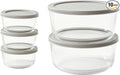 10-Piece Glass Food Storage Containers Set | 2-Cup & 6.5-Cup, Leakproof | by DuraLiving