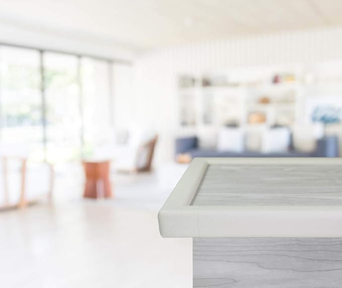 Kidkusion Baby Proof Edge Guards for Safety | Made in The USA | 6 Feet | Off White | Edge Protectors for Furniture, Tables, Fireplaces | Heavy Duty Tape Included