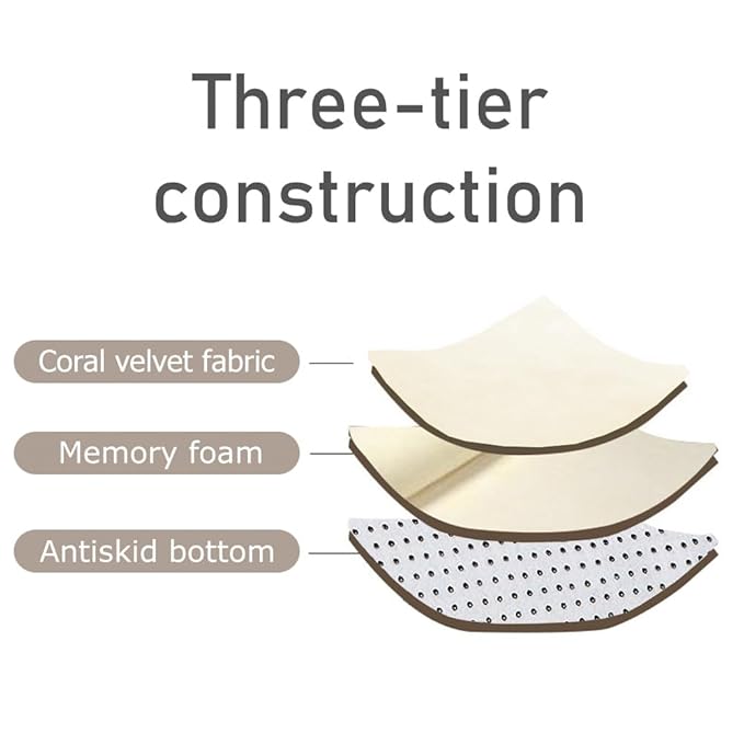 Loartee Coral Velvet Crawling Rug (6'7"x6'7", Beige) for Toddler Children Play Area Rug Yoga Mat Exercise Pad Carpet