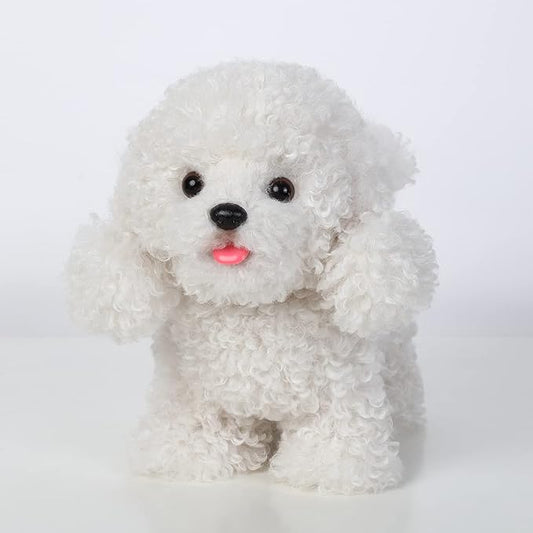 Electronic Walking Poodle Stuffed Dog Toy, Realistic Interactive Puppy Pet Dog, Walking, Barking,Wagging Tail & Talking,Present Pet Gifts for 3+ Year Boys Girls