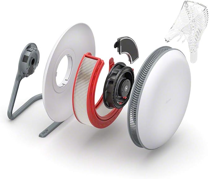 IQAir Atem Desk Air Purifier for Home, Office, Desktop, Small Room up to 150 sq ft, HyperHEPA Filter for Bacteria, Viruses, Allergens, Pets, Asthma, Pollen, Dust, Swiss Design, Made in Germany, White