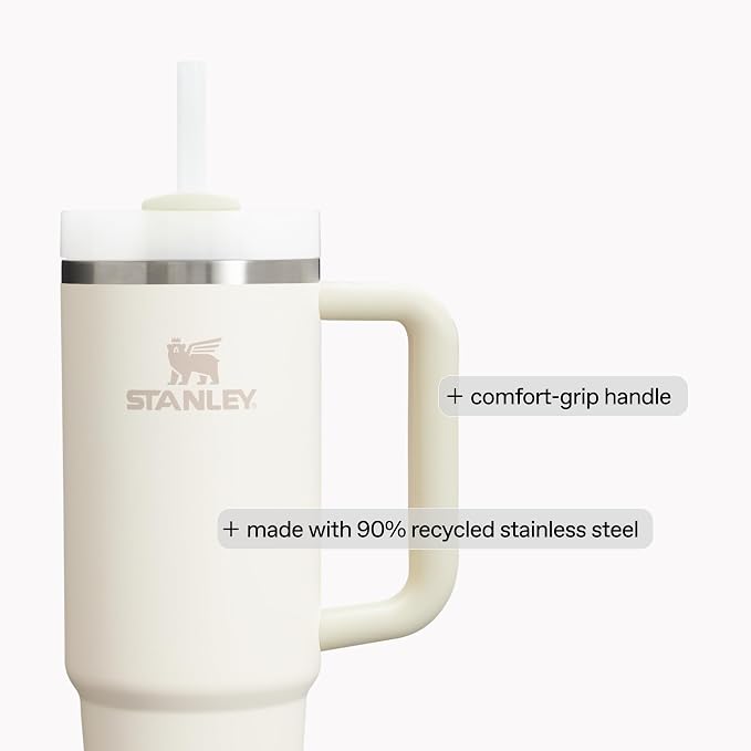 STANLEY Quencher H2.0 Flow State Tumbler, 30 oz, Champagne | Handle and Straw | - Image 6