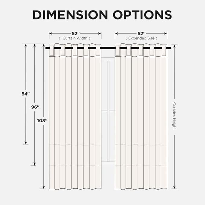 Joydeco 84 Inch Blackout Curtains for Bedroom, Thermal Insulated Black Out Curtains 2 Panels Set, Room Darkening Drapes for Living Room Window Rod Pocket Back Tab (W37 x L84 Inch, Light Beige)