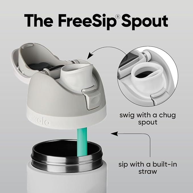 Owala FreeSip Stainless Steel Water Bottle 40 oz Shy Marshmallow - Image 2