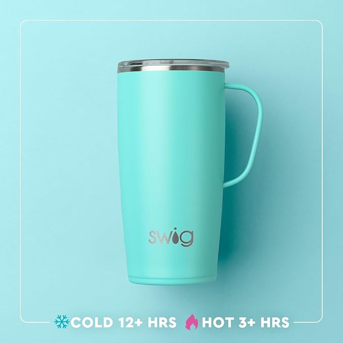 Swig Life Stainless Steel 22oz Travel Mug, Insulated Tumbler - Image 4