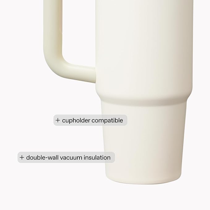 STANLEY Quencher H2.0 Flow State Tumbler, 30 oz, Champagne | Handle and Straw | - Image 7
