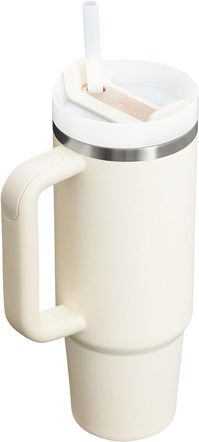 STANLEY Quencher H2.0 Flow State Tumbler, 30 oz, Cream 2.0 | Handle and Straw | - Image 2