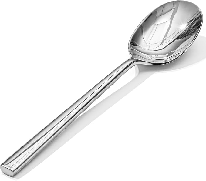 16 Piece Dinner Spoons Set, Stainless Steel Spoons | Forged Stainless Steel by KINGSTONE