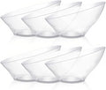BESTVIP 54 Oz Clear Plastic Angled Serving Bowls, 12 Pack | Disposable Bowls by Bestvip
