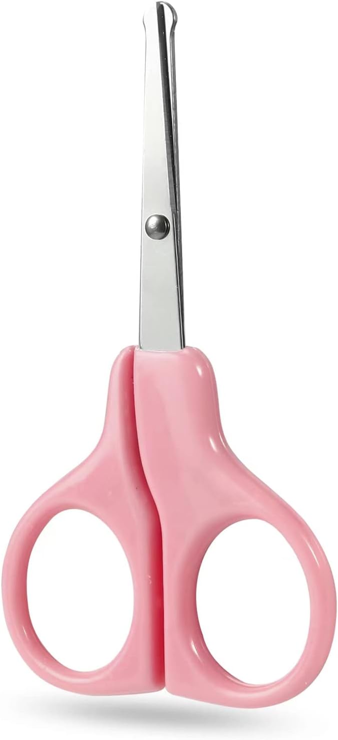 PandaEar Baby Healthcare and Grooming Kit, Baby Safety Set Baby Comb, Brush, Finger Toothbrush, Nail Clippers, Scissors, Nasal Aspirator, Baby Essentials Nursery Care Kit (Pink)