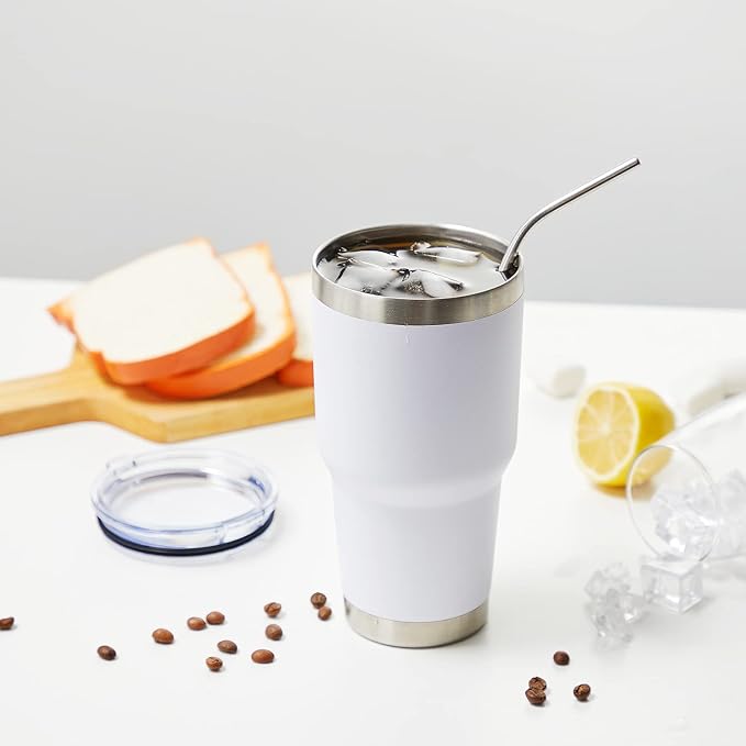 MEWAY 30oz Tumbler Double Wall Vacuum Insulated Travel Mug, Stainless Steel - Image 7