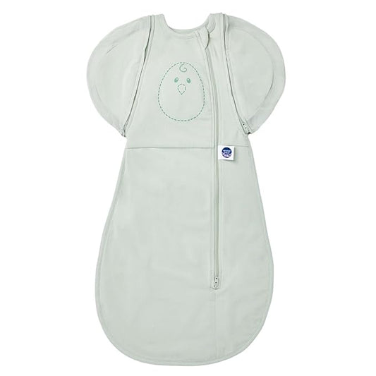 Nested Bean Air 6-in-1 Adaptable Baby Sleep Sack - Unweighted - Comfort & Safety for Natural Sleep, Preferred Arm Position Reduces Startle Reflex, Better for Baby, SM (13-18.5 lbs.) Sage