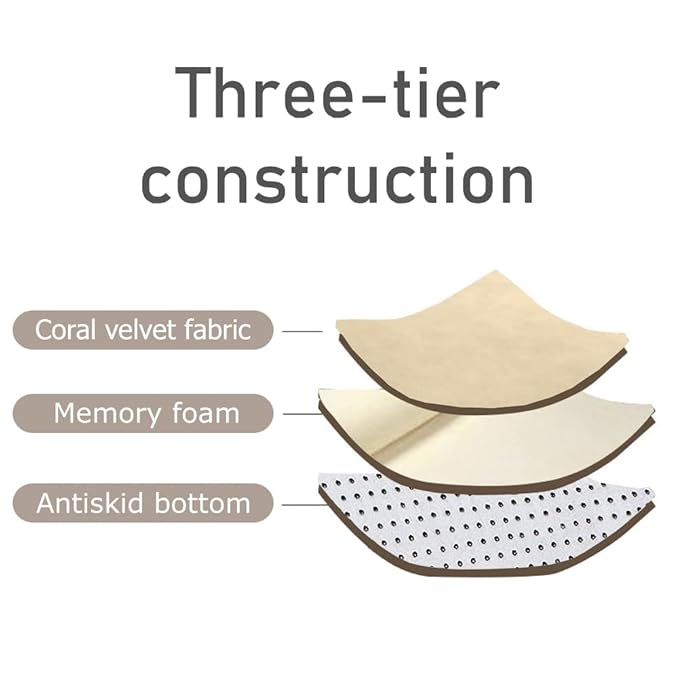 Loartee Coral Velvet Crawling Rug (6'8"x7'9", Brown) for Toddler Children Play Area Rug Yoga Mat Exercise Pad