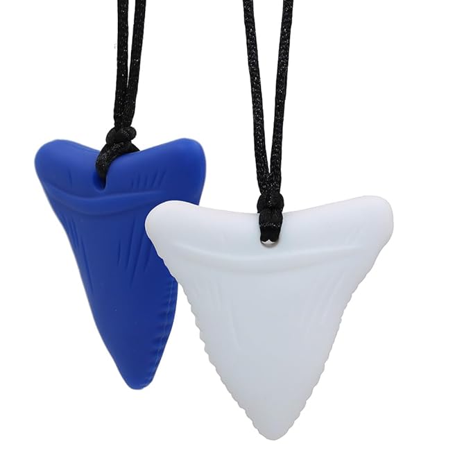 Chew Necklaces for Sensory Kids, 3 Pack Sensory Toys Silicone Chewy Necklace Sensory for Autism, ADHD, Anxiety or Other Special Needs- Reduces Chewing Fidgeting for Boys Girls Adults Chewer