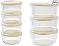 14-Piece Glass Food Storage Containers Set | 1-Cup & 4-Cup, Leakproof | by DuraLiving
