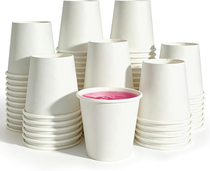 100 Pack 3 oz Bathroom Cups, BPA-Free Disposable Mouthwash Cups, Stackable by FINEPAK