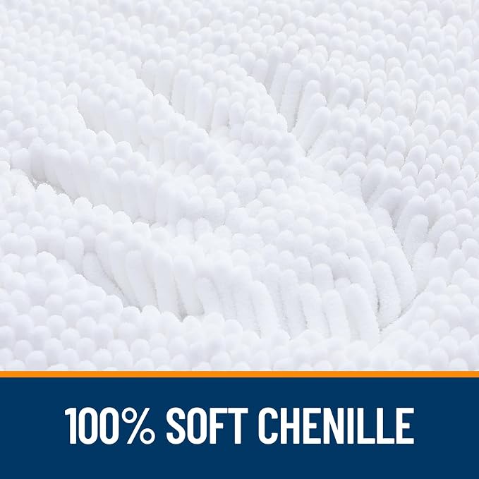 OLANLY Large Bathroom Rugs 40x32, Extra Soft Absorbent Chenille Bath Rugs - Image 3