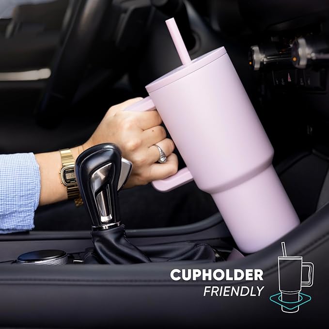 Simple Modern Tumbler with Handle and Straw | 40oz | Cateye | Trek Tumbler - Image 3