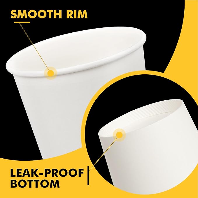 RACETOP 16 oz 500 Pack Disposale Paper Coffee Cups, To Go Cups Ideal - Image 3