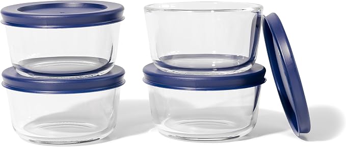 8-Piece Glass Food Storage Containers Set | 7-Ounce, Leakproof | Microwave - Image 5