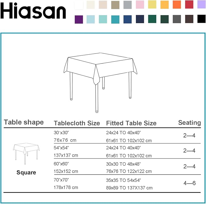 Buffalo Plaid Tablecloth 54 x 54 inch 2 Pack Sage Green and White | Waterproof - Image 5