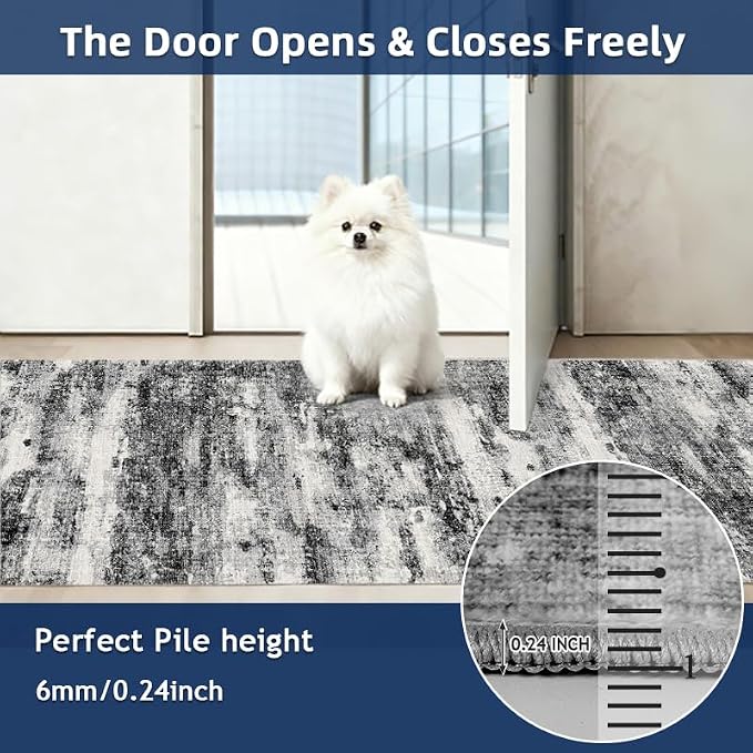 Runners for Hallways 2x8 Kitchen Runner Rugs，Modern Abstract Rug Runners for - Image 6