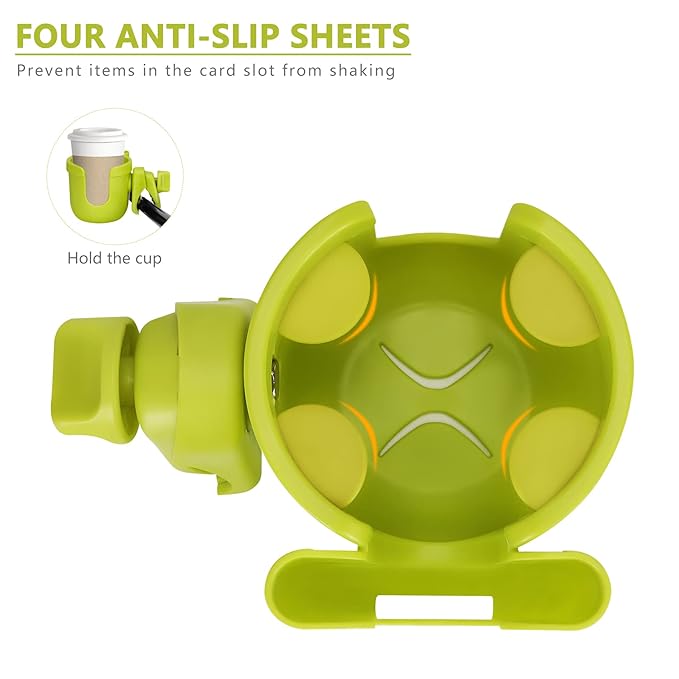 Suranew Adjustable Stroller Cup Holder with Phone Holder for Baby Stroller for Family Members