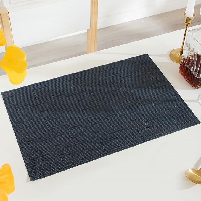 PIGCHCY Placemats, Washable Durable Durable Woven Vinyl Placemats - Image 5