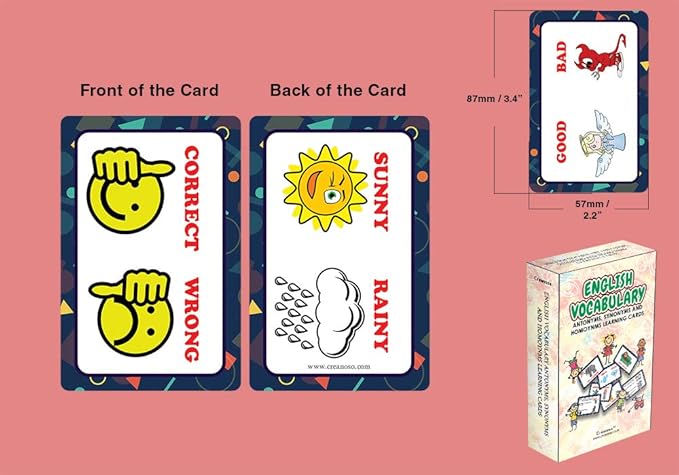 Creanoso US Schools and Learning Flash Cards Series (2-Deck)