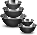 Stainless Steel Mixing Bowls Set, 5-Piece Meal Prep & Food Storage | .75 by WHYSKO