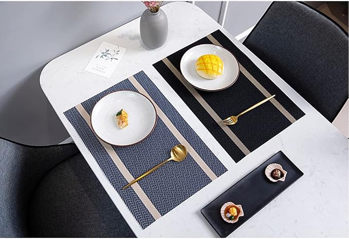 PIGCHCY Luxurious Placemats and Table Runner Set, Stylish Durable Placemats Set - Image 5