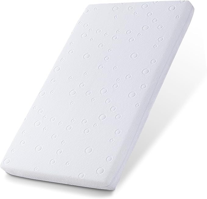 Pack and Play Mattress, 38" x 26" x 1.5" Pack N Play Mattress Topper, Dual Sided Comfort Gel Memory Foam Mattress with Removable Breathable Soft Cover, Playard Mattress for 38” x 26” playard