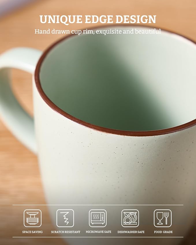 famiware Mercury Coffee Mugs 13 oz, Coffee Mugs Set of 6 - Image 5