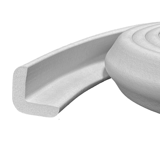 Kidkusion Baby Proof Edge Guards for Safety | Made in The USA | 48 Feet | Soft Gray | Edge Protectors for Furniture, Tables, Fireplaces | Heavy Duty Tape Included