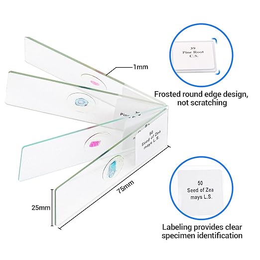 100 Prepared Microscope Slides with Specimens for Kids Adults - Bacterium, Fungus, Human Tissues, Mitosis, Plants, Insects, Animals Cells Samples for Biological Science Lab, School Students