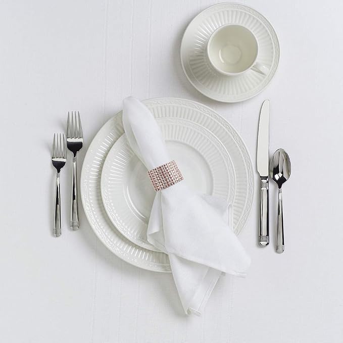 Accmor 50pcs Napkin Rings, Champagne Napkin Rings Buckles | Napkin Rings - Image 4