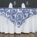 Efavormart 5pcs Royal Damask Flocking Square Tablecloth Overlay 60"x60" Square by efavormart