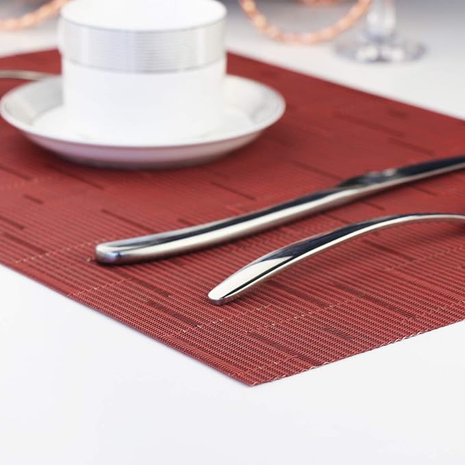 PIGCHCY Placemats, Washable Durable Woven Vinyl Placemats - Image 7